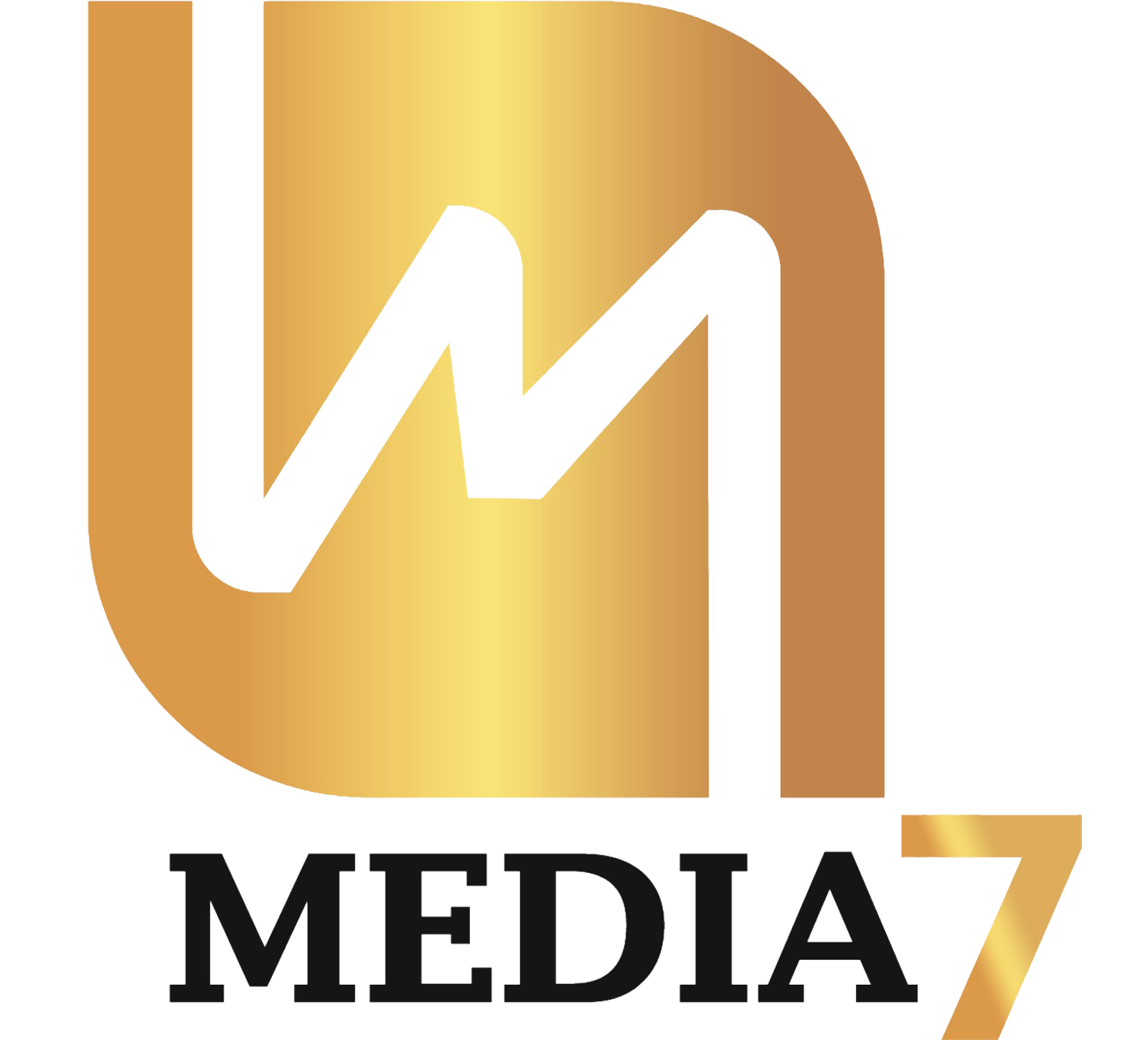 media 7 black logo